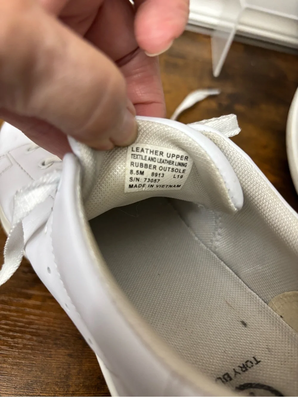 Tory Burch Howell White Leather Low-Top Court Sneakers, 8.5